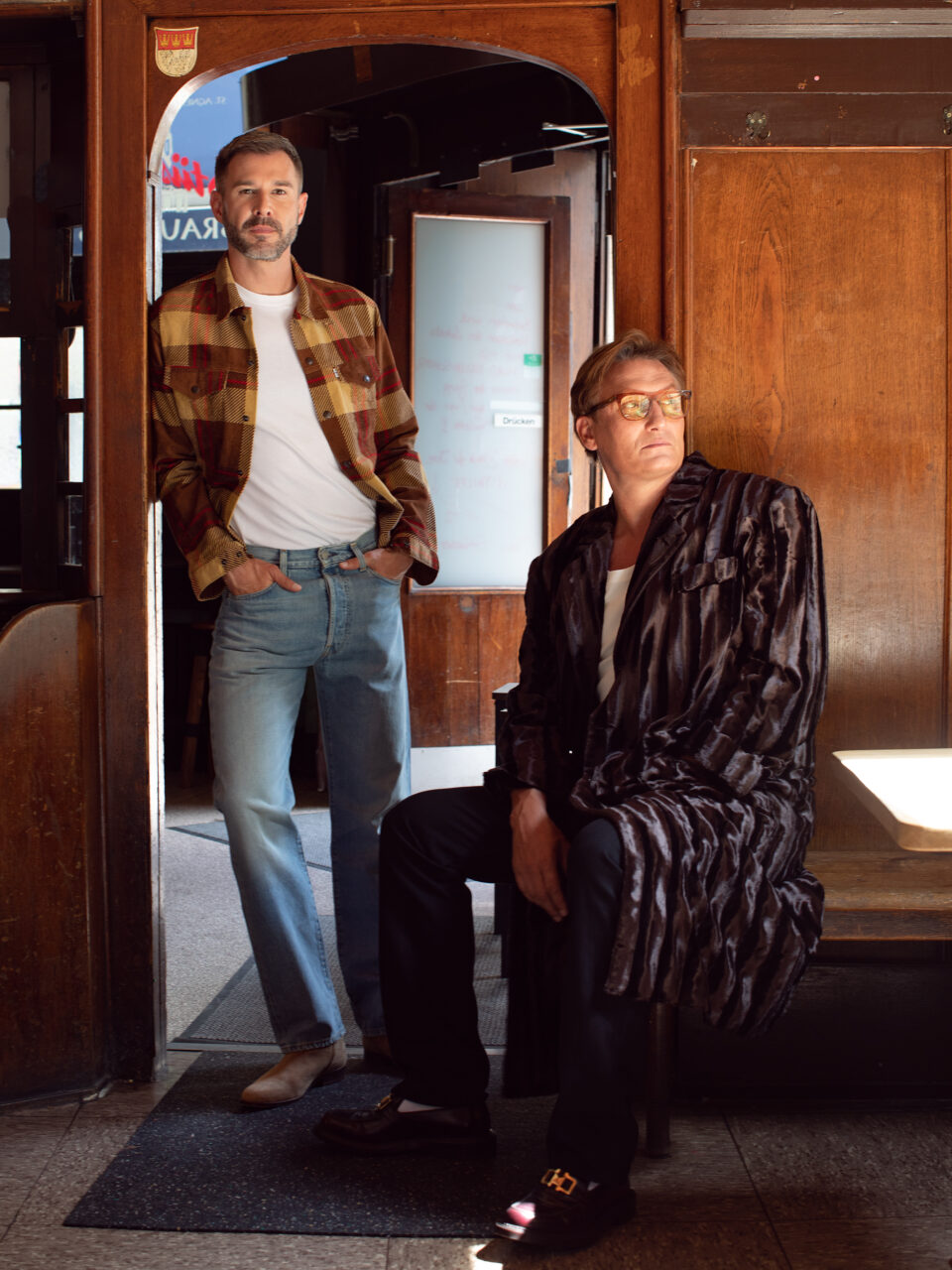 Oliver Masucci and Jochen Schropp for GQ Magazine by Katharina Poblotzki Photography and Alexandra Heckel Styling