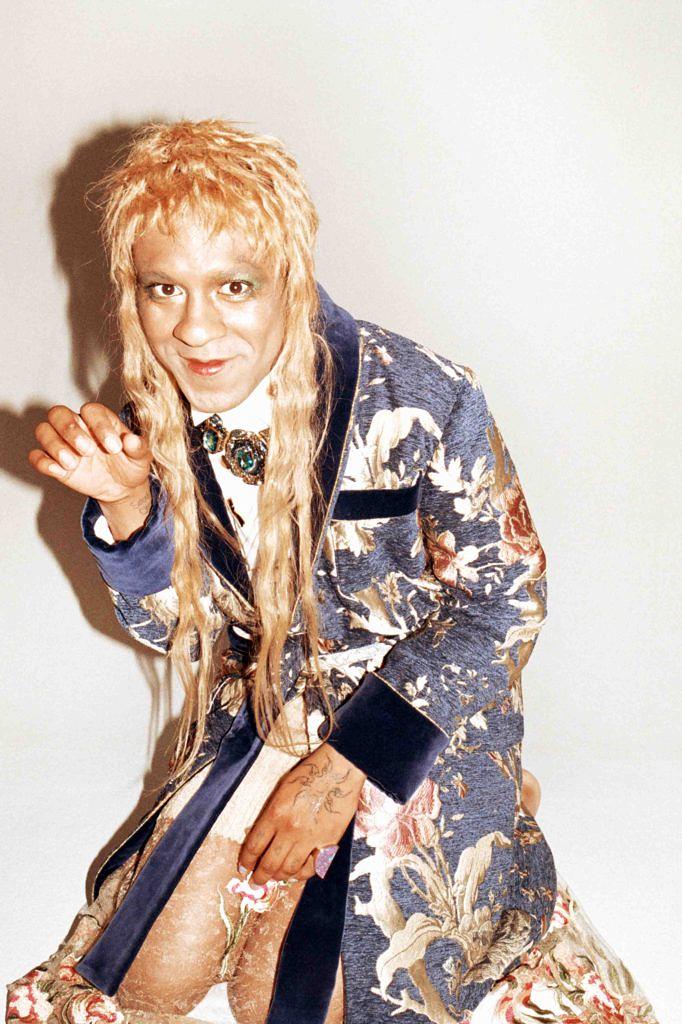 Mykki Blanco featured in a striking editorial for ME Style, captured by Peter Kaaden with styling by Alexandra Heckel. Bold visuals showcasing contemporary fashion and artistic expression.