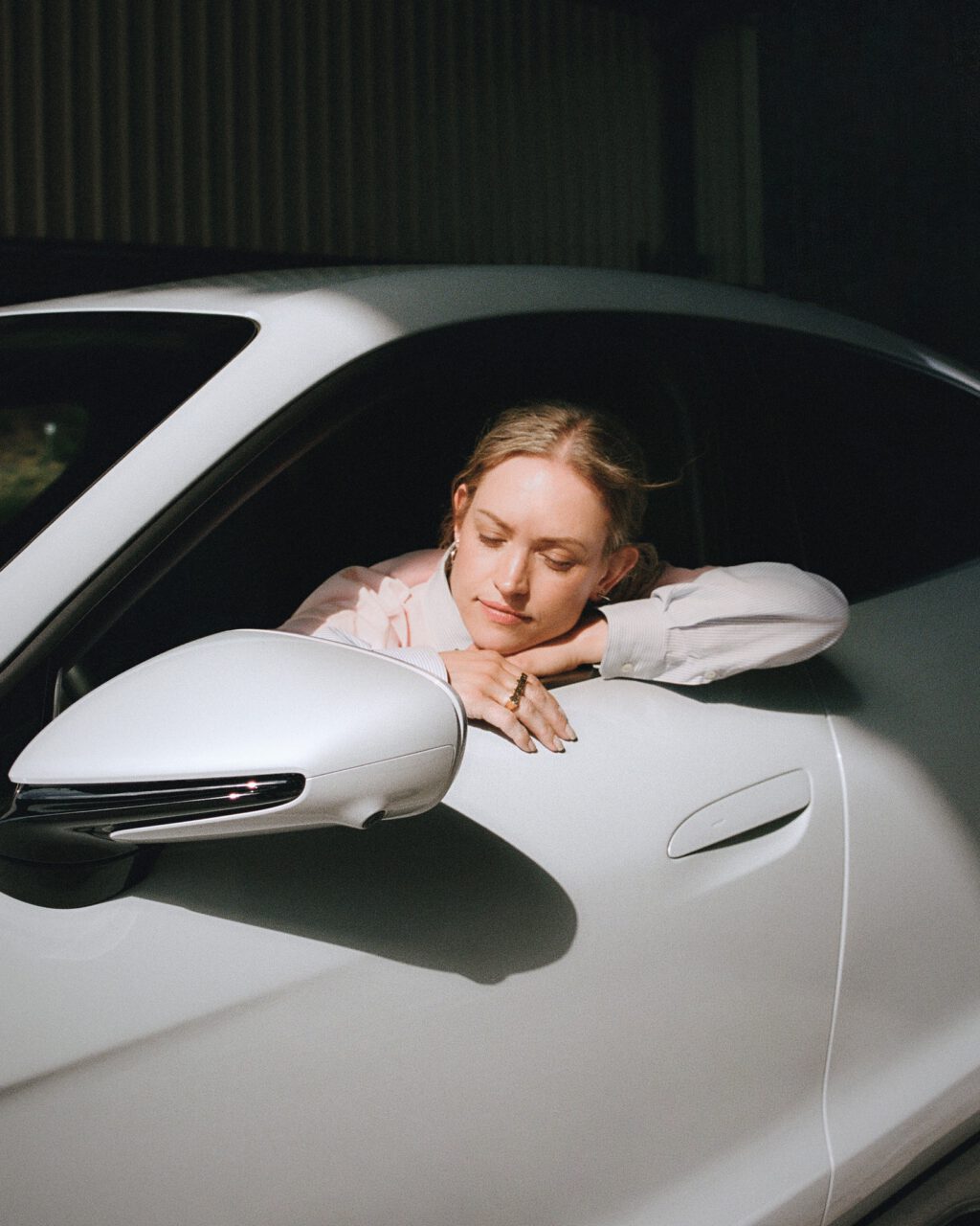 Porsche campaign featuring sleek automotive photography by Paula Nietner and modern styling by Alexandra Heckel. A dynamic showcase of luxury car design and contemporary fashion.